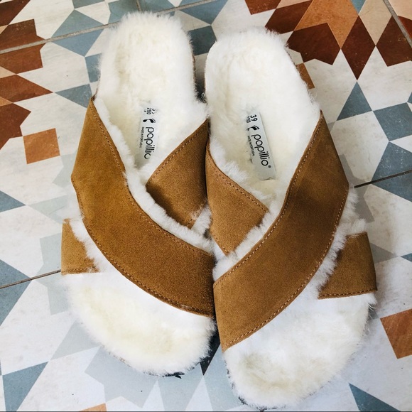 Birkenstock // Genuine Shearling Platform Sandal
